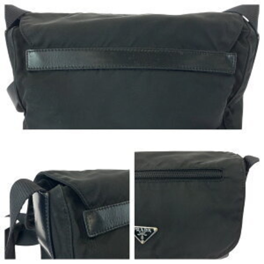Prada Tessuto Triangular Black Nylon Shoulder Bag… - image 4